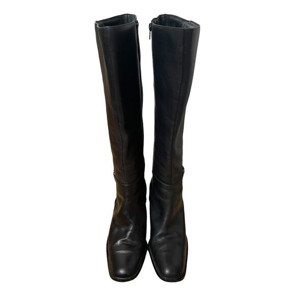 Karen Scott Women Knee High Boots Annalise Size US 9M Black Leather - Picture 5 of 10